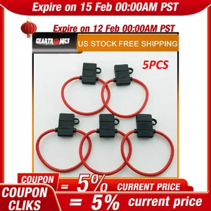 18 Gauge ATC ATO In-Line Fuse Holder Wire 12V Blade Waterproof 5 Pack 5 Amp - Picture 1 of 15