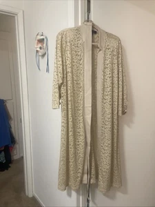 C Wonder by Christian Siriano cremefarbener Spitzen-Topper mit Gürtel Gr. Petite XL neu ohne Etikett - Bild 1 von 7