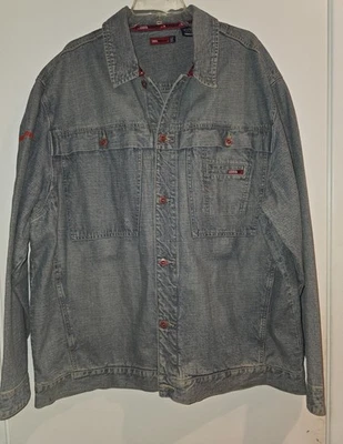 Jaqueta jeans Mecca vintage masculina tamanho XXL azul - Imagem 1 de 4