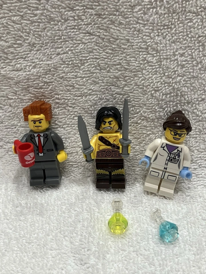 LEGO Minifigura Lote E - Dama Científica, Lord Business + Bárbaro Serie 11 Foto 1 de 4