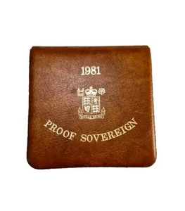 1981 Royal Mint Sovereign Gold Proof, Box, Coa, and Screw Lid Capsule.NO COIN. - Picture 1 of 3