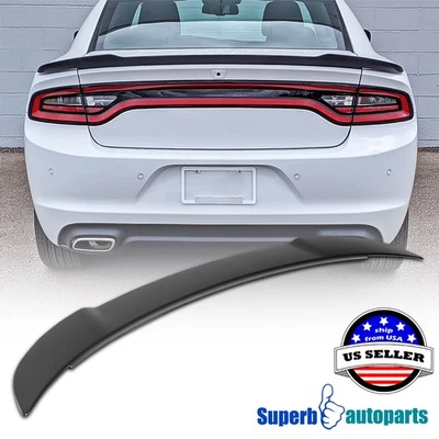 Fits 2015-2023 Dodge 15-23 Charger Hellcat Style Rear Trunk Wing Spoiler Black Foto 1 de 4