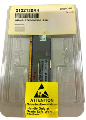 500660-B21 I GENUINE HP 1RX4GB PC3-8500 DDR3 - 4 GB (1 x 4 GB) - DDR3 SDRAM - Image 1 of 4