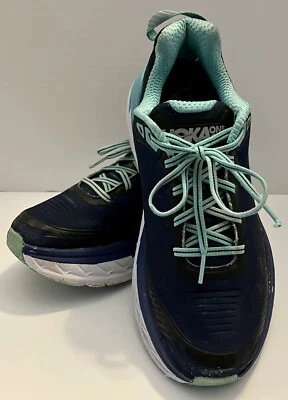 Hoka One One Bondi 5 Womens 9.5 Navy Turquoise  - Image 1 of 4