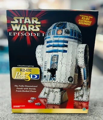 Star Wars Episode 1 R2-D2 3D Puzzle Beeps Whistles 708 Pieces Fully Dimensional  - Image 1 of 3