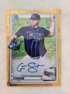 2020 Bowman Chrome Prospect Autographs Gold Refractors #CPAGST Graeme Stinson - Picture 1 of 6