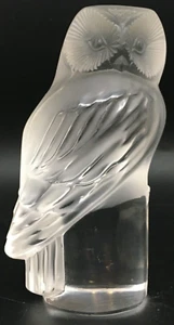 Lalique Owl Chouette HIBOU Paperweight Statue Figurine - Picture 1 of 7