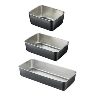 Rectangular Pan Stainless Steel Tray Sausage Dishes Fruit Fish Plate Storage - Picture 1 of 12