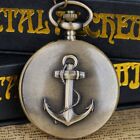 Nautical Men's Pocket Watch Vintage Retro Bronze Anchor Cover and Anchor Dial !!