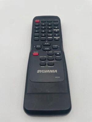 Sylvania N9393 Remote Control VCR VHS Black - Works - Image 1 of 4