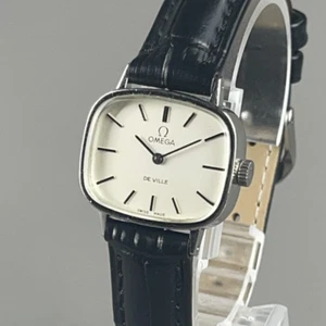 OMEGA De Ville 511.413 Manual Wind Ladies Vintage Watch SS New Leather band - Picture 1 of 24