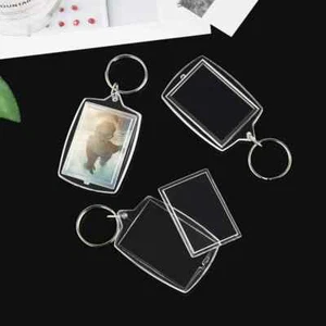 Acrylic Collectable Keyrings with Photo Frame Photo DIY Picture Key Ring UK - Picture 1 of 13