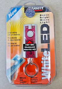 GARRITY LED Keychain Flashlight Super Bright NEW - Pink
