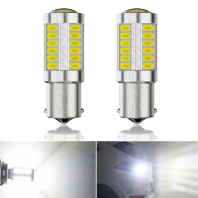 For Renault Megane 2004-2023 P21W 1156 LED Rear Reverse Light Bulbs White 6000K - Image 1 of 4