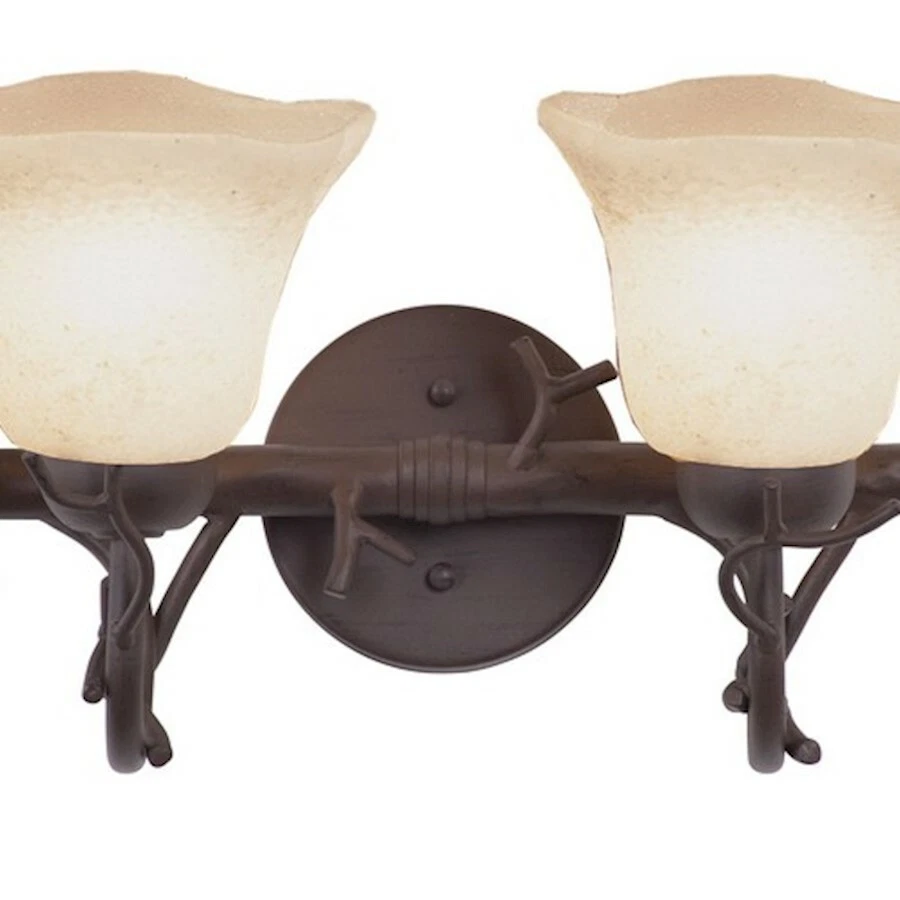 Kalco Vine 2 Light Bath, Bark - 3522BA-1255 - Image 1 of 1