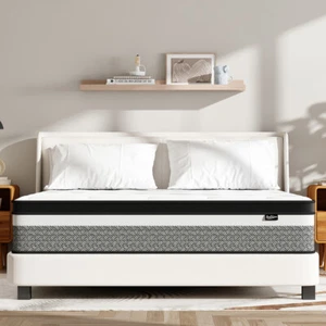 10 inch Gel Memory Foam Hybrid Queen Mattress in A Box Spring Twin Full Size Bed - Picture 1 of 9