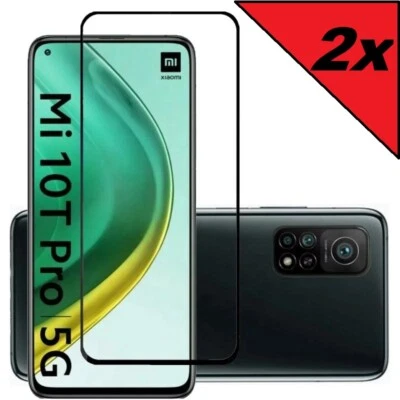 BOOS24 2x Xiaomi Mi 10T / 10T Pro Schutzglas 9H Panzerfolie Hartglas Displayschutz Full