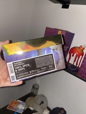 Bearbrick Pushhead 4 piece three 100% &  one 400% medicom toy - Image 1 of 4