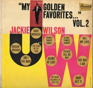 JACKIE WILSON "MY GOLDEN FAVORITES VOL.2" RHYTHM & BLUES SOUL LP BRUNSWICK 54115 - Picture 1 of 3