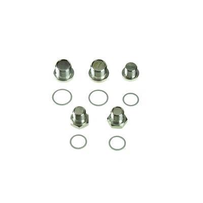 BMW K1 K75 K100 K1100 Juego de tapones de drenaje y llenado de aceite magnético de acero inoxidable Foto 1 de 2