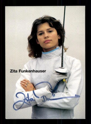 Zita Funkenhauser Autogrammkarte Original Signiert Fechten + A 211803 - Bild 1 von 2