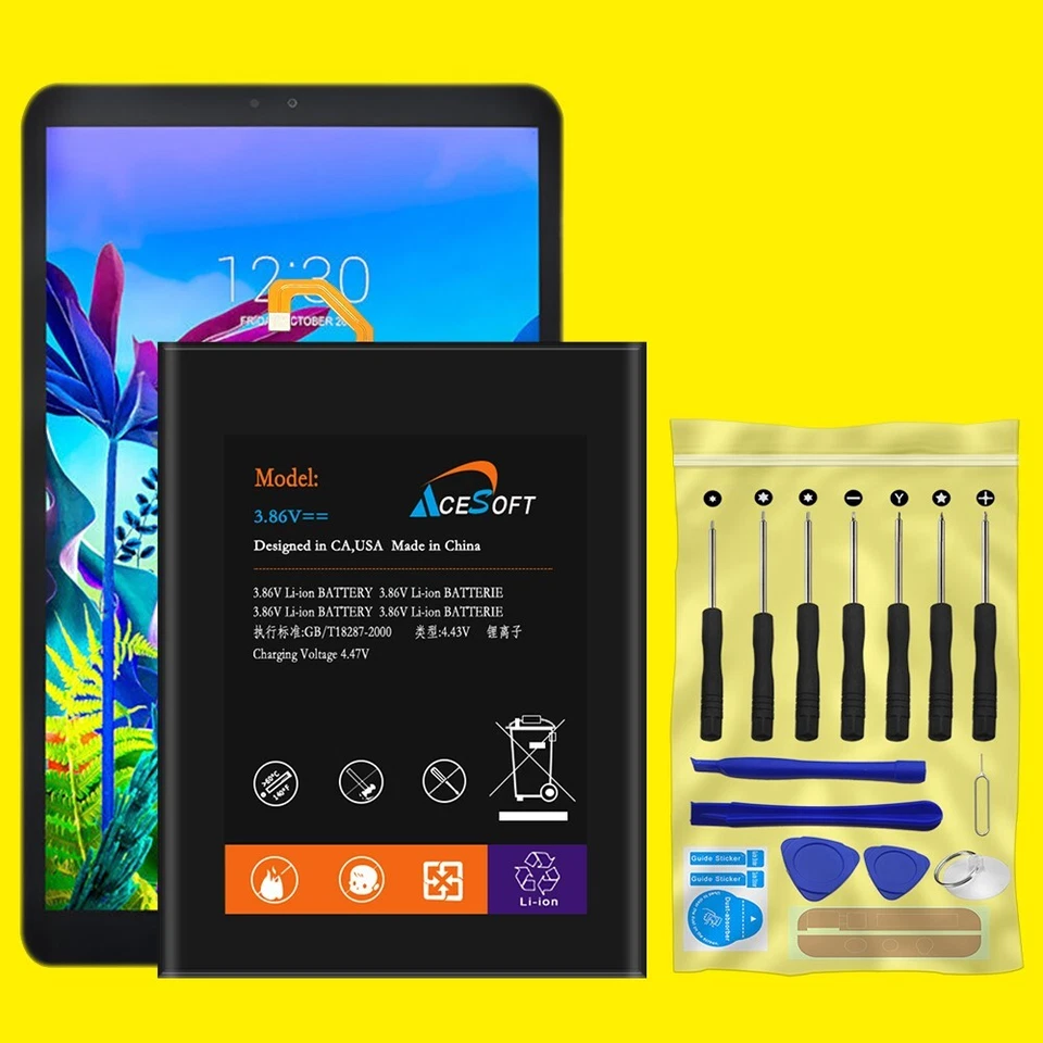 Herramienta de reparación de batería de larga resistencia 8300 mAh para LG G Pad 5 10.1 FHD LM-T600QS EE. UU. Foto 1 de 1
