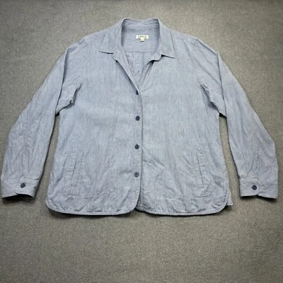 Chaqueta Orvis Mujer XL Azul Rayas Lino Bolsillo Verano Costera Informal Náutica Foto 1 de 4