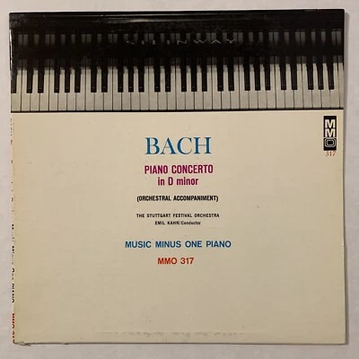 Bach Piano Concerto In D Minor Vinyl LP Emil Kahn Stuttgart Music Minus One 317 Foto 1 de 4