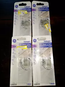4 New Packs Of GE Clear 10W Bulbs, 140 Lumens, T2.5-4 Total Bulbs - Picture 1 of 4