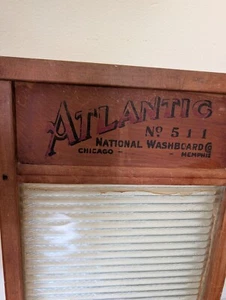Atlantic National Washboard No 511 Glass Ribbed Board Great Condition - Picture 1 of 5