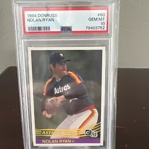 1984 DONRUSS #60 NOLAN RYAN ASTROS HOF PSA 10 - CENTERED - Bild 1 von 4