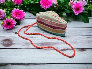 Crewcuts J Crew Girls' Glitter Cake Bag Rainbow White with Beads/Glitter NWOT - Picture 1 of 8