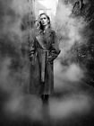 V7077 Emily Blunt Smoke Coat Beautiful Amazing Actress BW WALL POSTER PRINT