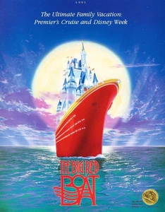 THE BIG RED BOAT-PREMIER CRUISE LINES-DISNEY-1991 PREVIEW TRAVEL GUIDE-52 PAGES - Picture 1 of 8