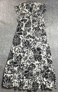 Sundance Dress Women Medium Black Floral Pockets Maxi Capsule Boho Coastal - Picture 1 of 11