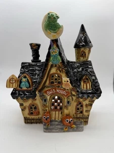 NUOVO Blue Sky Clayworks Halloween OWLS HOLLOW Halloween Candela Casa NUOVO 2025 NUOVO CON ETICHETTE - Foto 1 di 4