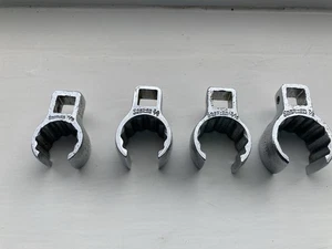 Snap On 3/8" Drive Flare Nut 12Pt Crowsfoot x4 - 11/16”-7/8”. Aircraft Tooling. - Picture 1 of 10