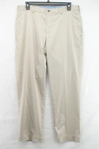 Pantalones Brooks Brothers Para Hombre 38x30 Beige Advantage Chino Algodón Frente Plano Preppy - Imagen 1 de 8