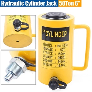 10/20/50T Hydraulic Cylinder Jack Solid 4",6" Stroke Single Acting Lift Jack Ram - Bild 1 von 53