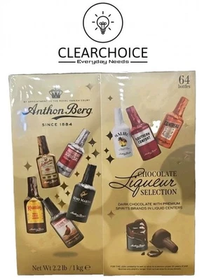 New 2025 Anthon Berg Dark Chocolate Liqueur - 64 Bottles Holiday Box, Christmas - Image 1 of 2