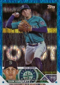 2023 Topps Update SAM HAGGERTY Blue Foil #US230 #/999 Mariners - Picture 1 of 1