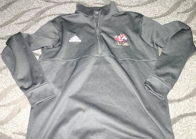 Louisville Cardinals Adidas футбол черный 1/4 молнии L команды выпущен - Изображение 1 из 2