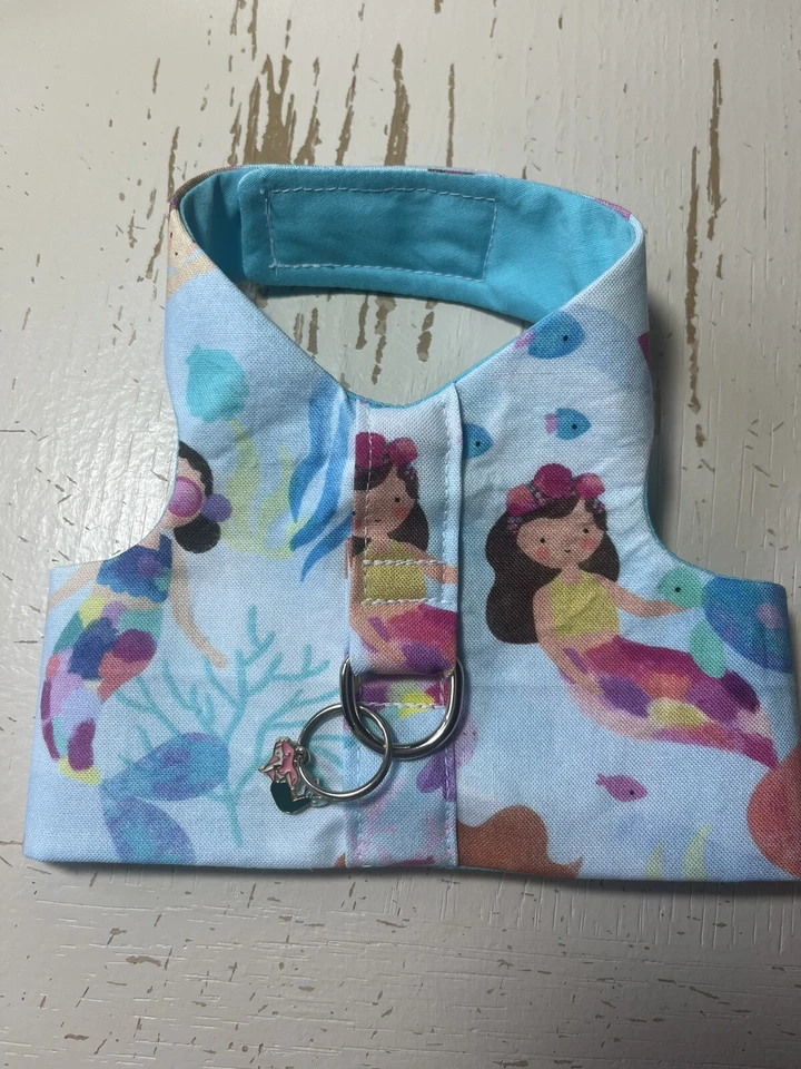 Handmade Dog Harness vest Little Mermaid with Charm XS - 3107 - Image 1 of 1