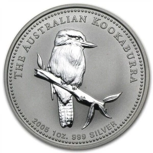 Australia 2005 KOOKABURRA $1 Oz Pure Silver Dollar BU—From Orig. PERTH MINT Roll - Picture 1 of 4