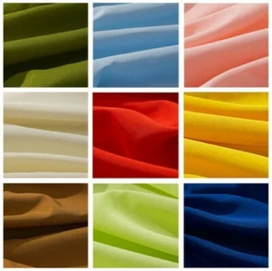 25 YARDS Poly poplin POLYESTER FABRIC TABLECLOTH TABLE OVERLAY DRESS 60" 25 COL - Picture 1 of 26