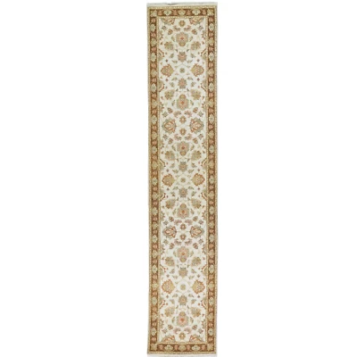 Hand-Knotted Peshawar Chobi Tribal Handmade 100% Wool Rug (Size 2.6 X 12.0) Cwrs - Image 1 of 4