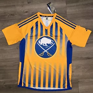 Rare Adidas Buffalo Sabres Aeroready NHL Soccer Jersey Men M Stripe IP8090 NWT! - Picture 1 of 18