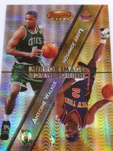 1997 BOWMAN'S BEST MIRROR IMAGE ATOMIC REFRACTOR: Larry Johnson / Antoine Walker - Picture 1 of 1