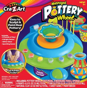 Children's Motorized Ceramic Wheel Machine – Sculpting/Pottery Tool/Activity Set - Picture 1 of 8