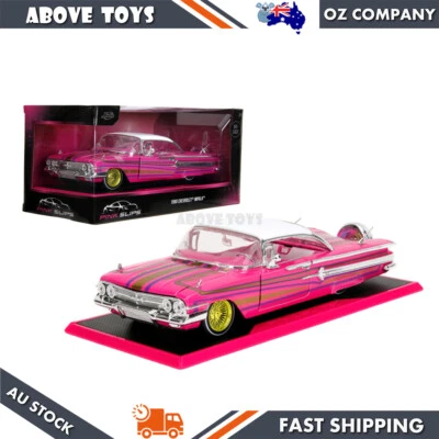 Jada 1:24 Scale Pink Slips 1960 Chevy Impala Low Rider Diecast Car Model - image 1 of 4